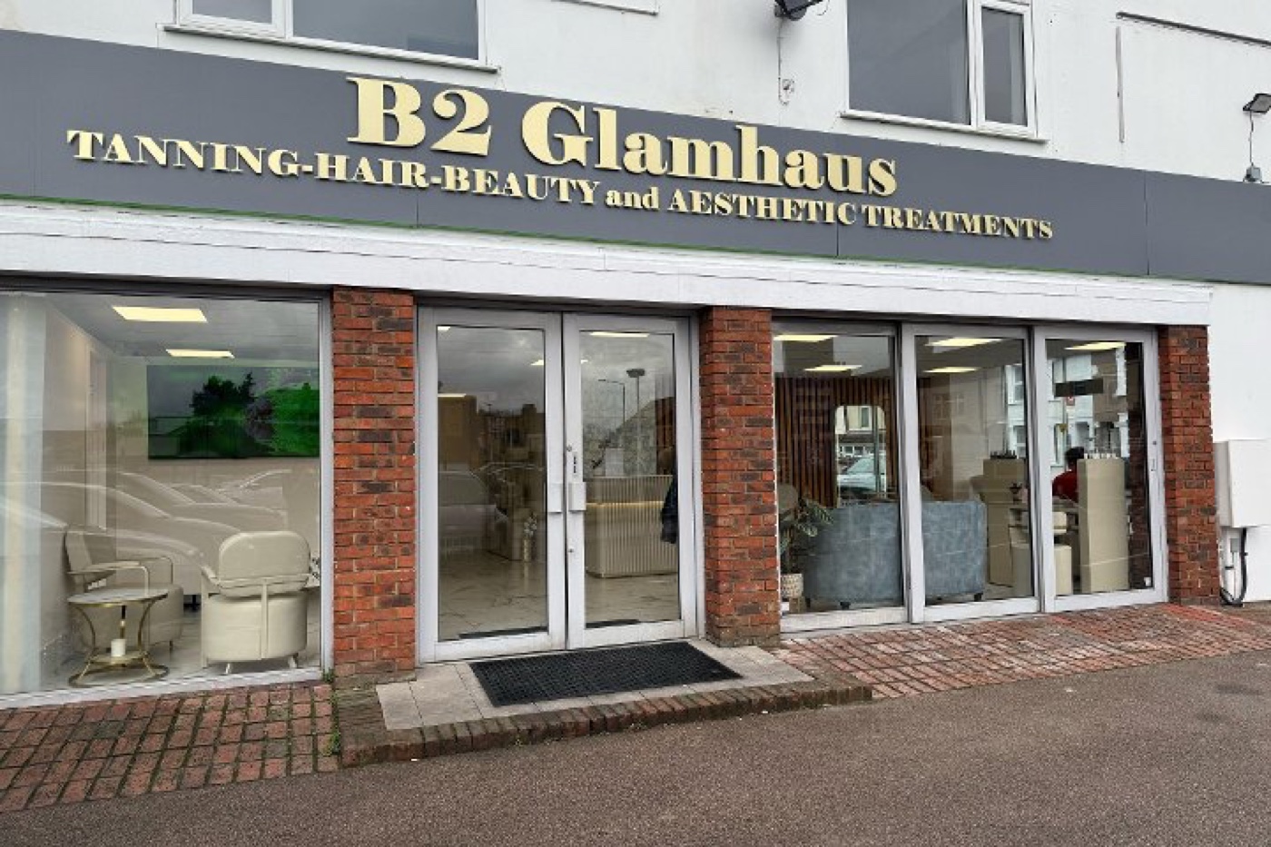 B2 Glamhaus exterior — premium beauty destination in the UK